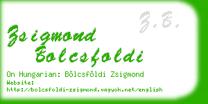 zsigmond bolcsfoldi business card