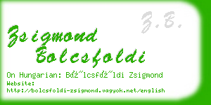 zsigmond bolcsfoldi business card